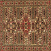 Square Persian Brown Traditional Rug, tr2322brn