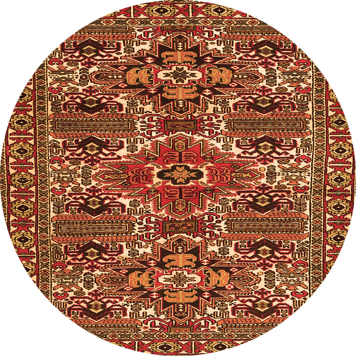Machine Washable Persian Orange Traditional Area Rugs, wshtr2322org
