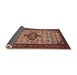 Sideview of Traditional Saffron Red Persian Rug, tr2323