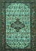 Machine Washable Persian Turquoise Traditional Area Rugs, wshtr2323turq