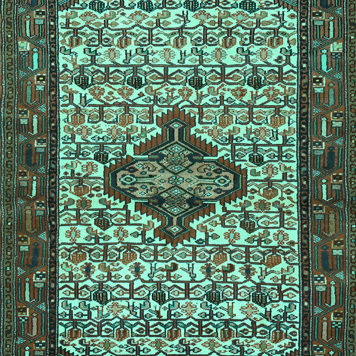 Machine Washable Persian Turquoise Traditional Area Rugs, wshtr2323turq
