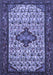 Machine Washable Persian Blue Traditional Rug, wshtr2323blu