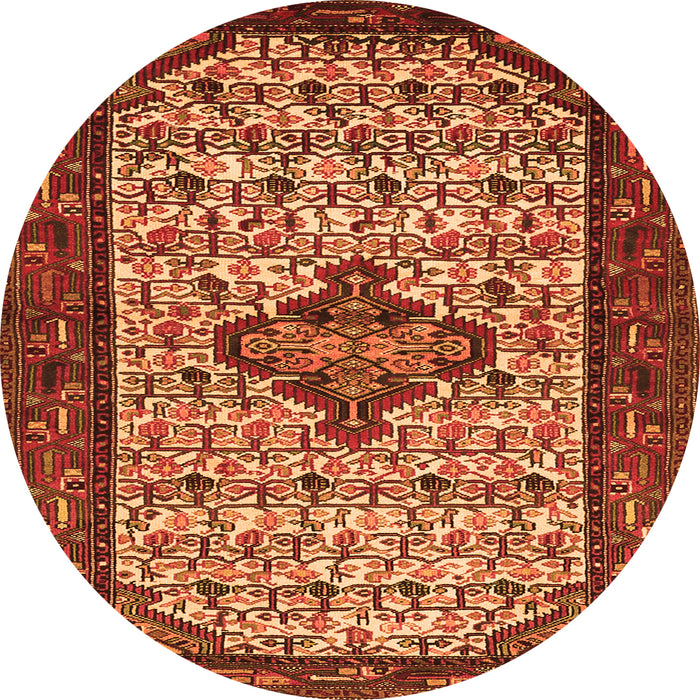 Square Persian Orange Traditional Rug, tr2323org