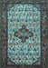 Machine Washable Persian Light Blue Traditional Rug, wshtr2323lblu