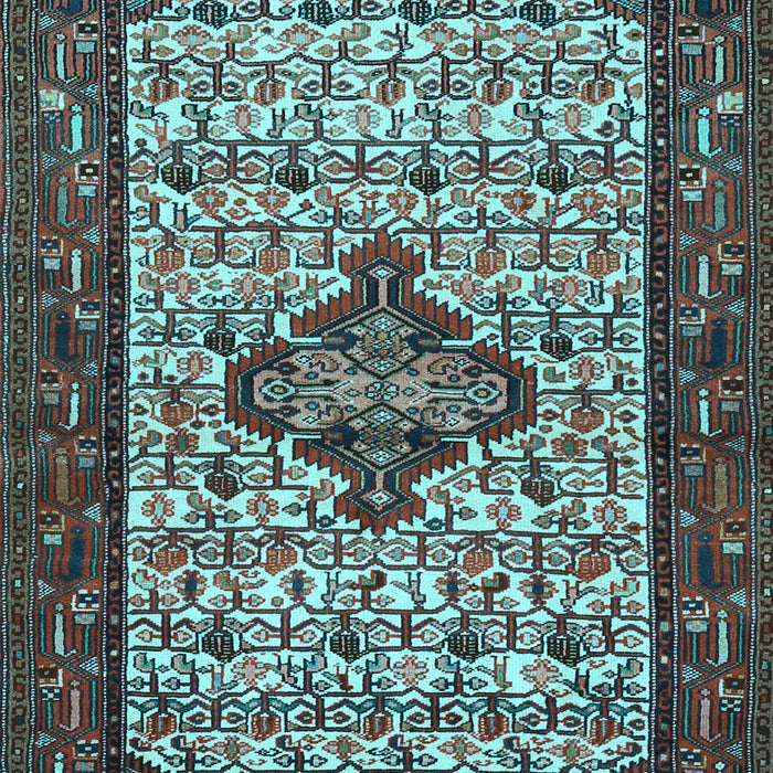 Machine Washable Persian Light Blue Traditional Rug, wshtr2323lblu