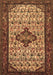 Machine Washable Persian Brown Traditional Rug, wshtr2323brn