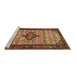 Sideview of Machine Washable Persian Brown Traditional Rug, wshtr2323brn