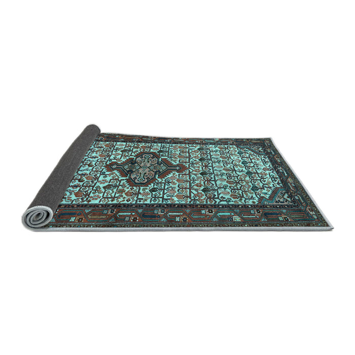 Sideview of Persian Light Blue Traditional Rug, tr2323lblu