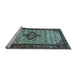 Sideview of Machine Washable Persian Light Blue Traditional Rug, wshtr2323lblu