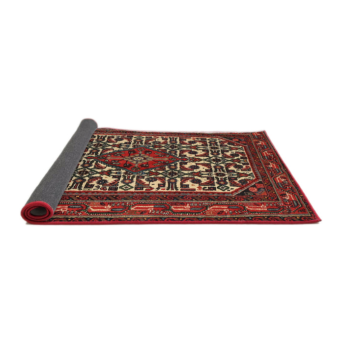 Sideview of Traditional Dark Gold Brown Persian Rug, tr2324