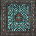 Square Persian Light Blue Traditional Rug, tr2324lblu