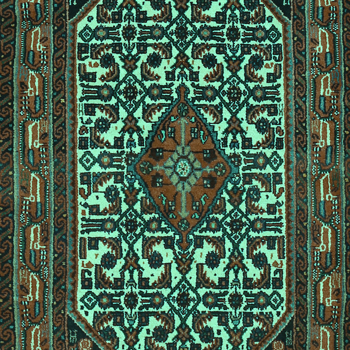 Machine Washable Persian Turquoise Traditional Area Rugs, wshtr2324turq