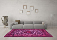 Machine Washable Persian Pink Traditional Rug, wshtr2324pnk