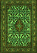 Serging Thickness of Machine Washable Persian Green Traditional Area Rugs, wshtr2324grn