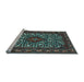 Sideview of Machine Washable Persian Light Blue Traditional Rug, wshtr2324lblu