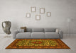 Machine Washable Persian Yellow Traditional Rug in a Living Room, wshtr2324yw