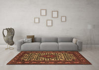 Machine Washable Persian Brown Traditional Rug, wshtr2324brn