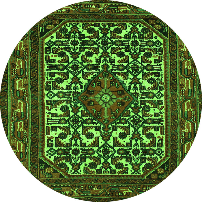 Machine Washable Persian Green Traditional Area Rugs, wshtr2324grn