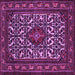 Square Machine Washable Persian Purple Traditional Area Rugs, wshtr2324pur