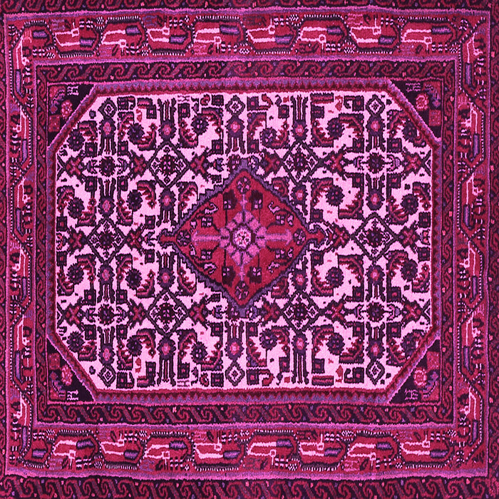 Square Machine Washable Persian Pink Traditional Rug, wshtr2324pnk