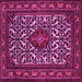 Square Machine Washable Persian Pink Traditional Rug, wshtr2324pnk