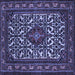 Square Persian Blue Traditional Rug, tr2324blu