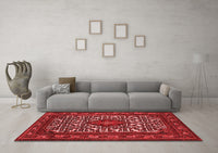 Machine Washable Persian Red Traditional Rug, wshtr2324red