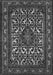 Serging Thickness of Machine Washable Persian Gray Traditional Rug, wshtr2324gry