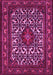 Machine Washable Persian Pink Traditional Rug, wshtr2324pnk