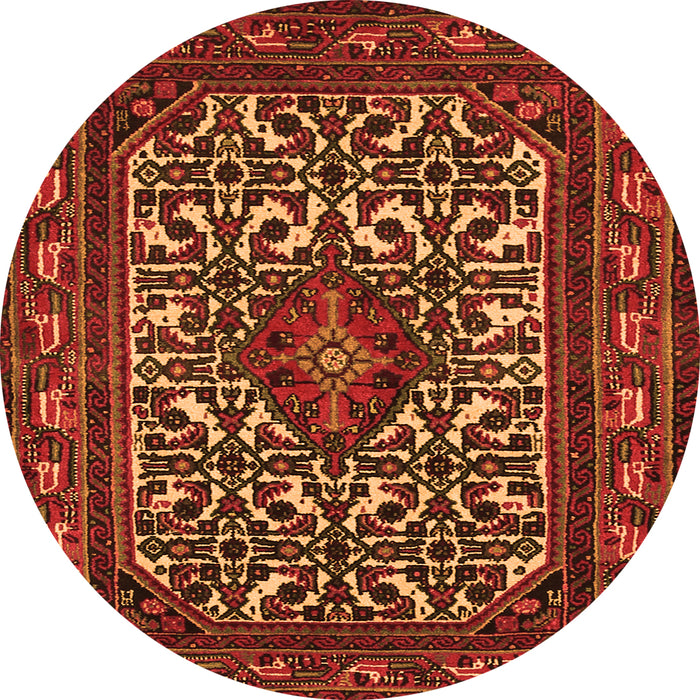 Square Persian Orange Traditional Rug, tr2324org