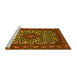 Sideview of Machine Washable Persian Yellow Traditional Rug, wshtr2324yw