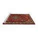 Sideview of Machine Washable Traditional Brown Rug, wshtr2325