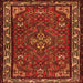 Serging Thickness of Persian Orange Traditional Rug, tr2325org