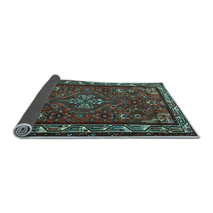 Sideview of Persian Light Blue Traditional Rug, tr2325lblu