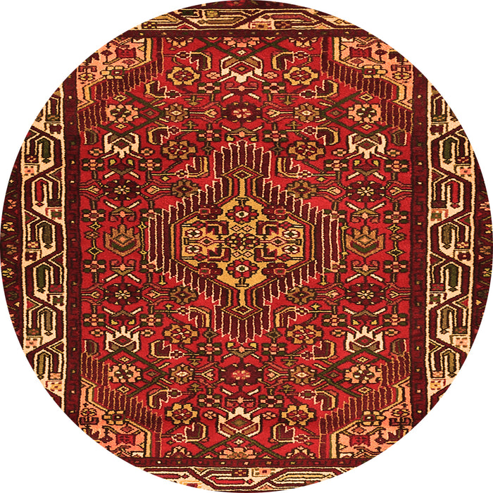 Machine Washable Persian Orange Traditional Area Rugs, wshtr2325org