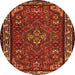 Machine Washable Persian Orange Traditional Area Rugs, wshtr2325org