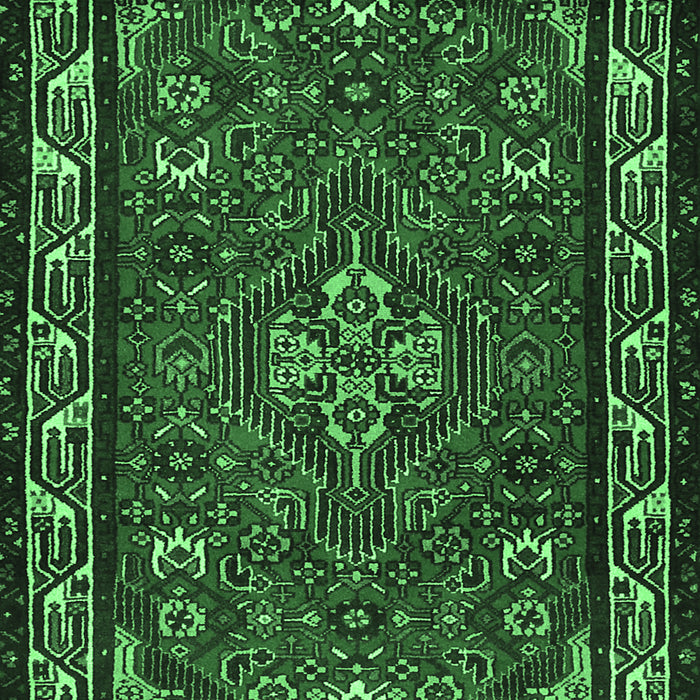 Machine Washable Persian Emerald Green Traditional Area Rugs, wshtr2325emgrn