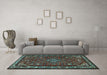 Machine Washable Persian Light Blue Traditional Rug in a Living Room, wshtr2325lblu