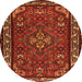 Square Persian Orange Traditional Rug, tr2325org