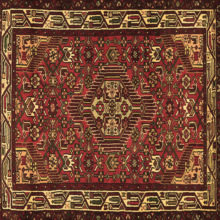 Square Persian Brown Traditional Rug, tr2325brn