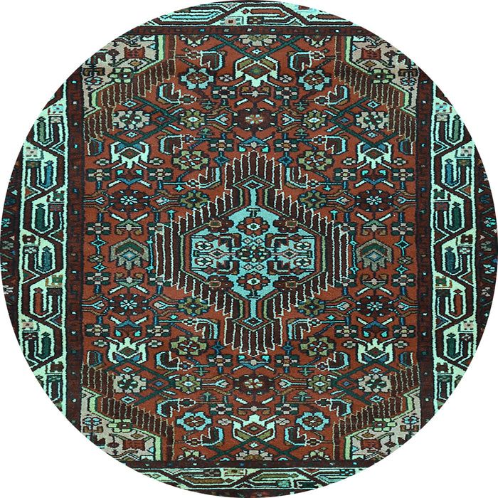 Round Persian Light Blue Traditional Rug, tr2325lblu