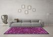 Machine Washable Persian Purple Traditional Area Rugs in a Living Room, wshtr2325pur