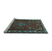 Sideview of Machine Washable Persian Light Blue Traditional Rug, wshtr2325lblu