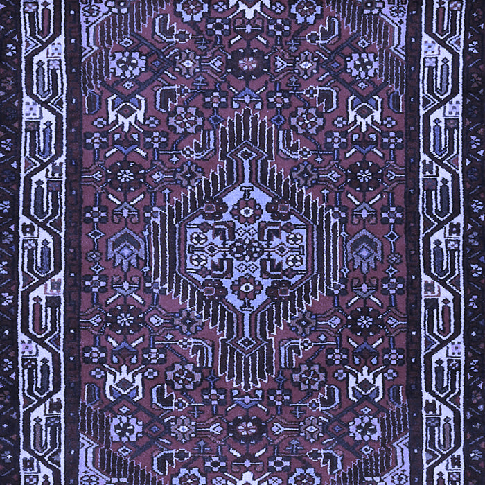 Machine Washable Persian Blue Traditional Rug, wshtr2325blu