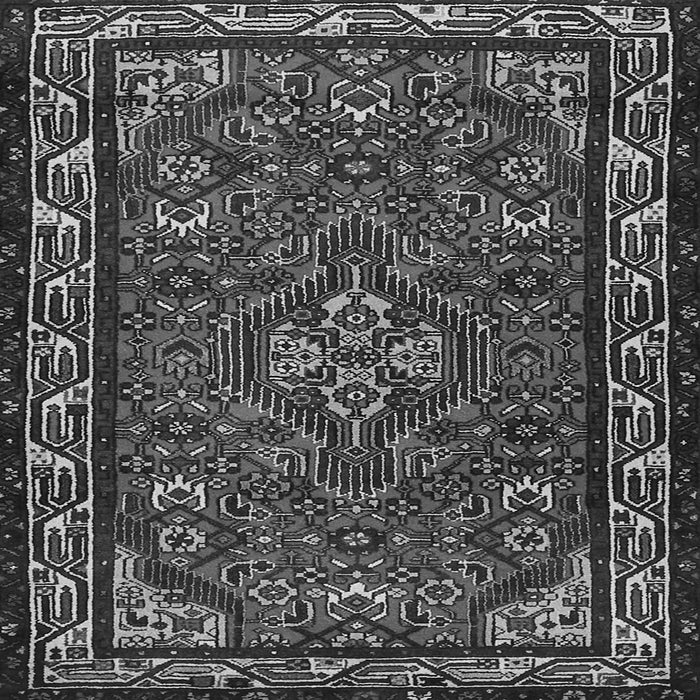Round Machine Washable Persian Gray Traditional Rug, wshtr2325gry