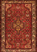 Serging Thickness of Machine Washable Persian Orange Traditional Area Rugs, wshtr2325org