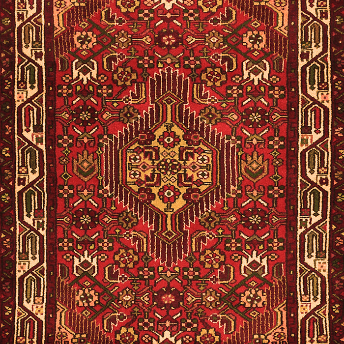Serging Thickness of Machine Washable Persian Orange Traditional Area Rugs, wshtr2325org