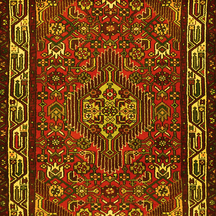 Machine Washable Persian Yellow Traditional Rug, wshtr2325yw