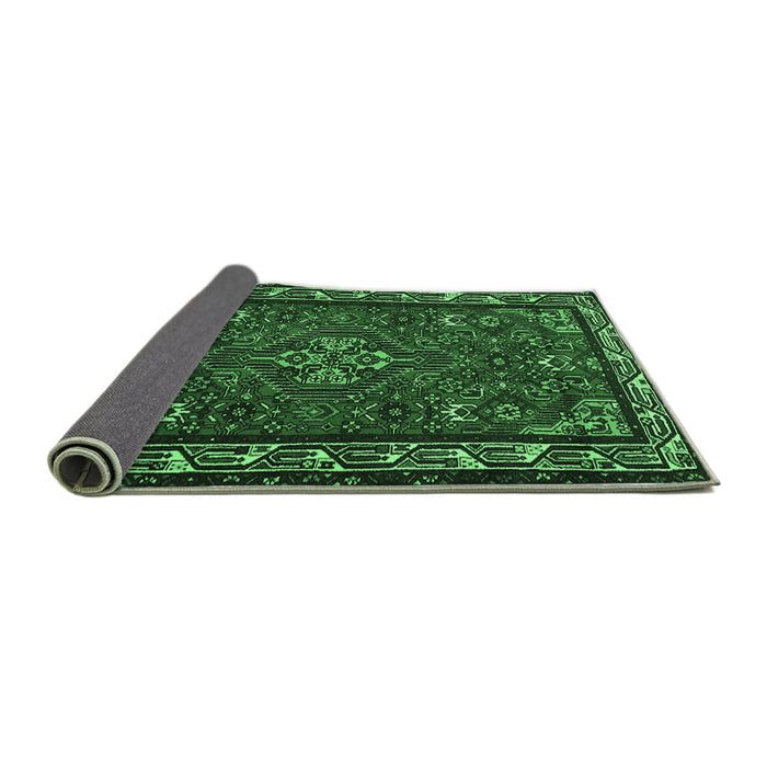 Sideview of Persian Emerald Green Traditional Rug, tr2325emgrn
