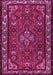 Machine Washable Persian Pink Traditional Rug, wshtr2325pnk